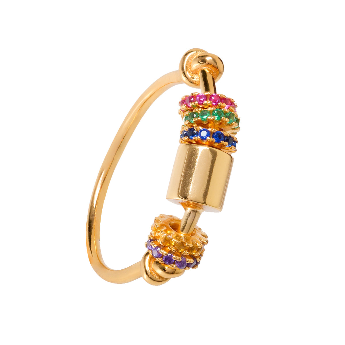 Anillo Colors Spark – Plata de Ley 925 bañada en oro 18k