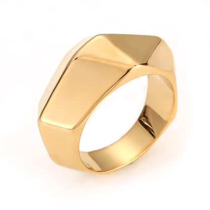 Anillo Diamante · Acero Inoxidable Baño Oro 18K · Edición Limitada