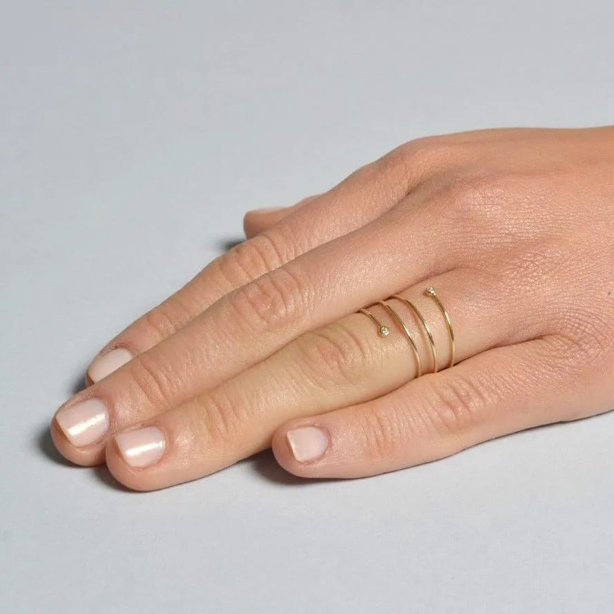 Anillo Espiral Elegance – Plata de Ley 925  baño Oro 18k