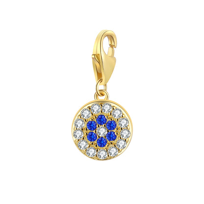Charm Flor Zafiro – Plata  de Ley 925 bañada en Oro 18k