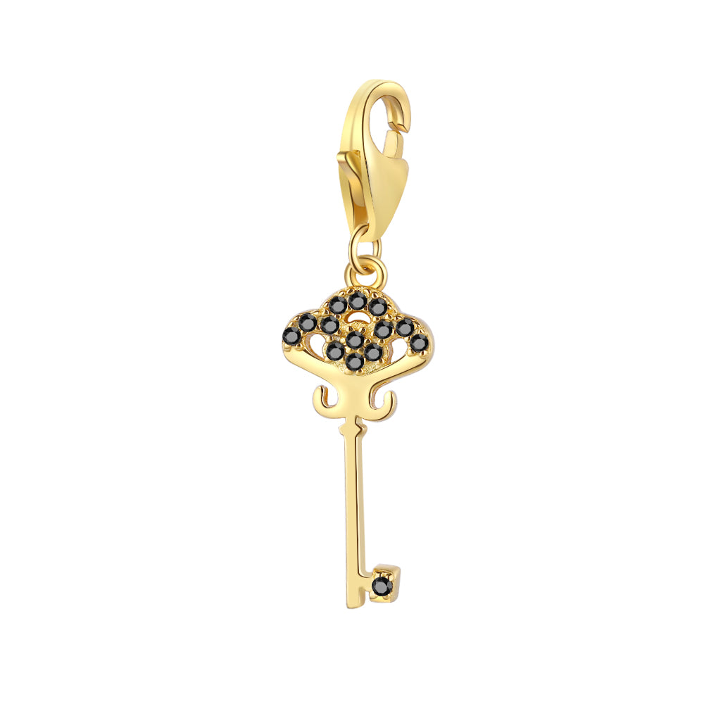 Charm Llave Elegante – Plata de Ley 925 bañada en Oro 18K