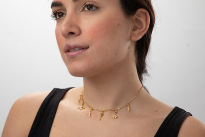 Charm Llave Elegante – Plata de Ley 925 bañada en Oro 18K