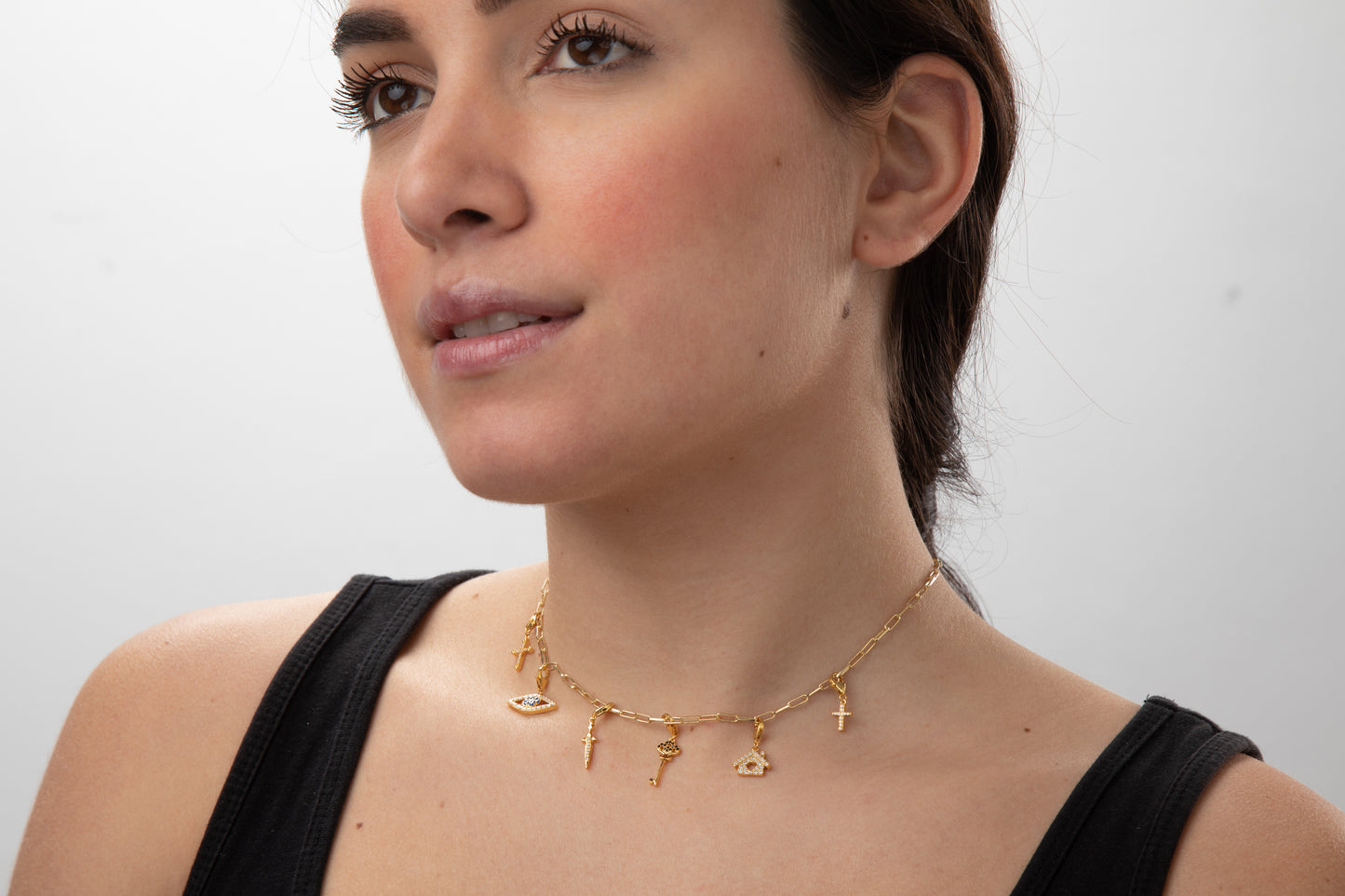 Charm Flor Zafiro – Plata  de Ley 925 bañada en Oro 18k