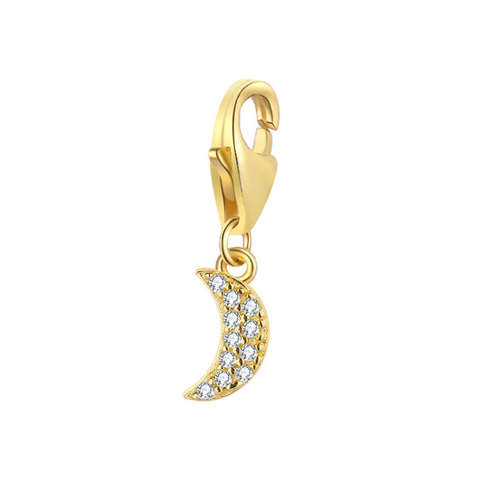 Charm Luna Brillante – Plata de Ley 925 bañada en oro 18K