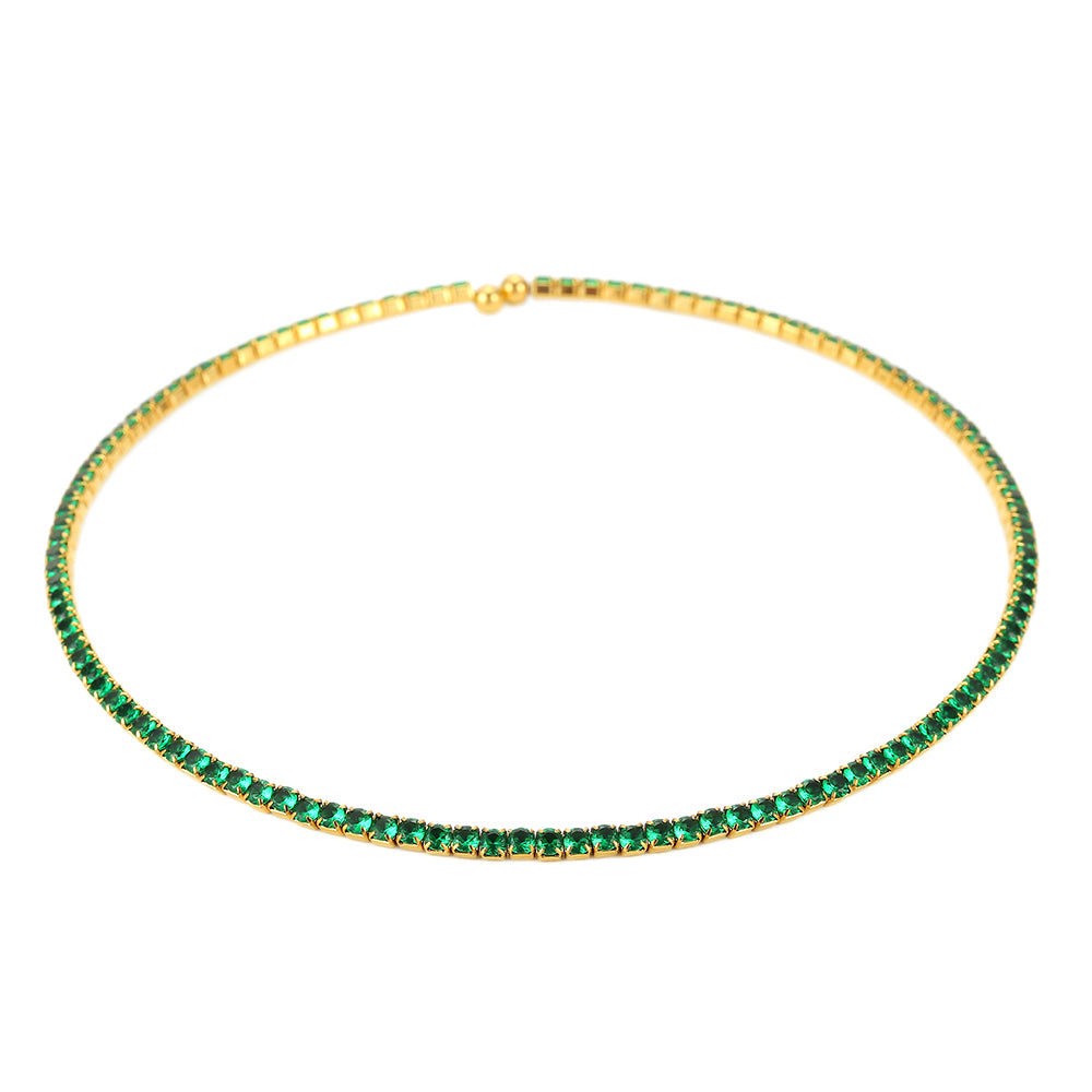 Choker Acero Inoxidable Zirconita Baño Oro 18K · Edición Limitada