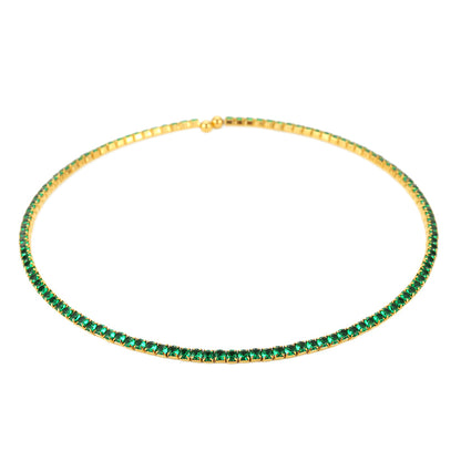 Choker Acero Inoxidable Zirconita Baño Oro 18K · Edición Limitada