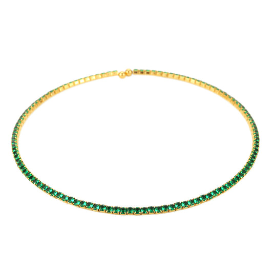 Choker Acero Inoxidable Zirconita Baño Oro 18K · Edición Limitada