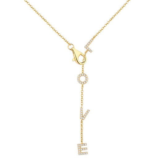 Collar Love Shine – Plata de Ley 925 con Baño en Oro 18K y Circonitas