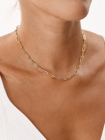 Collar Chain Gold – Acero inoxidable bañado en oro 18k