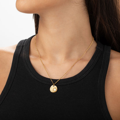 Collar Concha de Nácar – Acero Inoxidable 316L