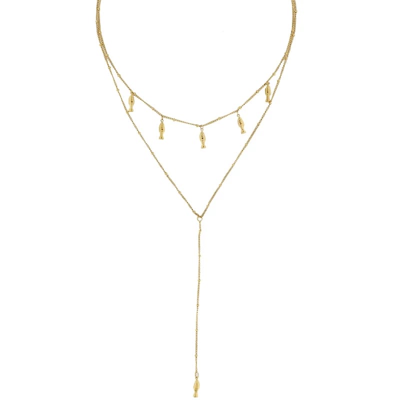 Collar Doble Peces Mediterráneo Acero 316L