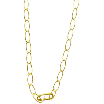 Collar Eslabón Ovalado con Mosquetón – Acero Inoxidable