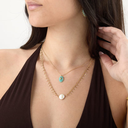 Collar Perla Marina – Acero Inoxidable 316L