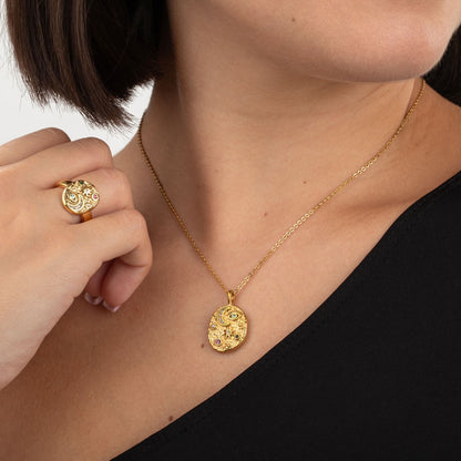 Collar Magia Dorada - acero con circonita multicolor