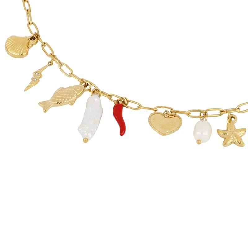 Collar Brisa - Acero Inoxidable con baño oro 18k