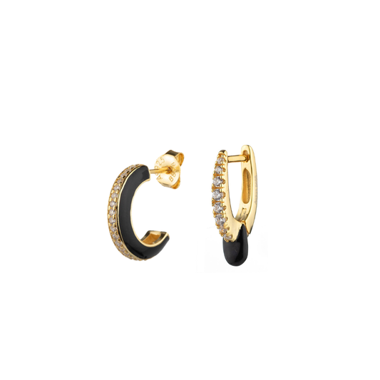 Pack Pendientes Duo Glow – Plata de Ley 925 con Baño de Oro 18K
