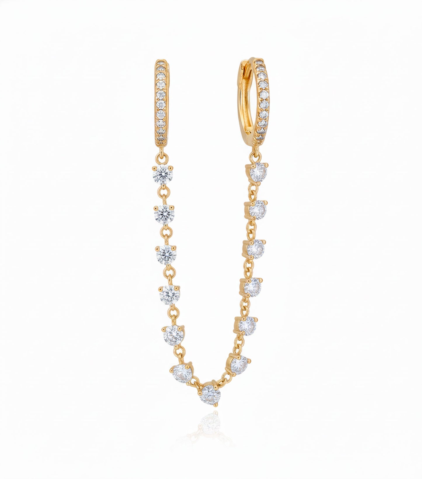 Pendiente Esposa · Plata de Ley 925 Baño Oro 18K ·