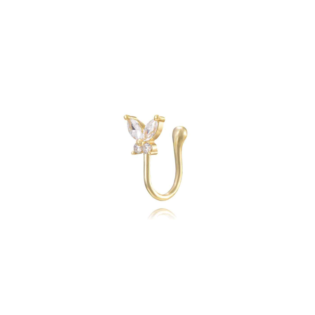 Pendiente Butterfly Earcuff – Plata de Ley 925 Baño Oro 18k