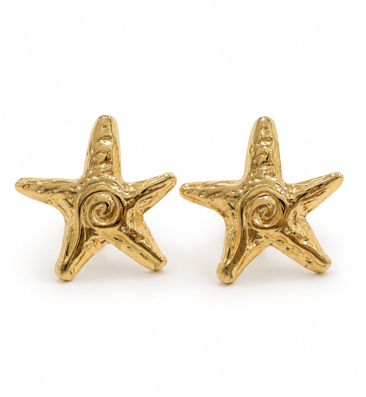 Pendientes Estrella de Mar Espiral | Acero Inoxidable 316L