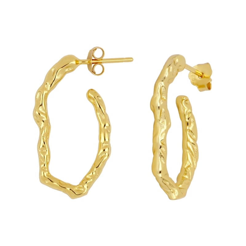 Pendientes Hoops Gold – Plata de Ley 925 con Baño de Oro 18K