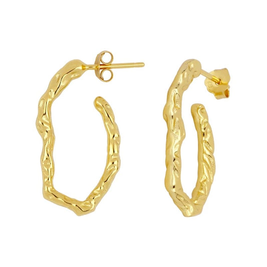 Pendientes Hoops Gold – Plata de Ley 925 con Baño de Oro 18K
