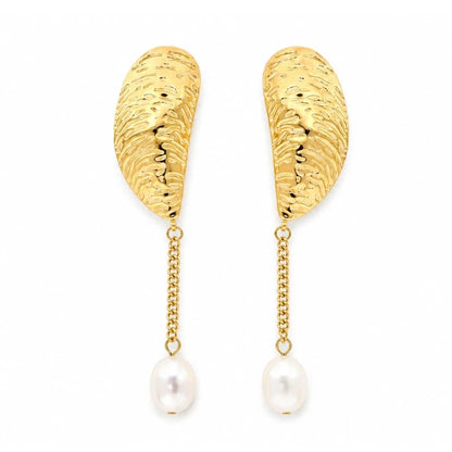 Pendientes Jávea con Perla Acero 316L
