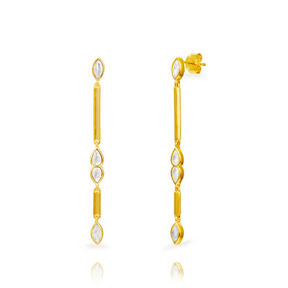 Pendientes Lágrima Elegance – Plata de Ley 925 con Baño de Oro 18k