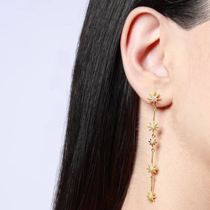 Pendientes Starfall Gold – Plata de Ley 925 Baño Oro 18k