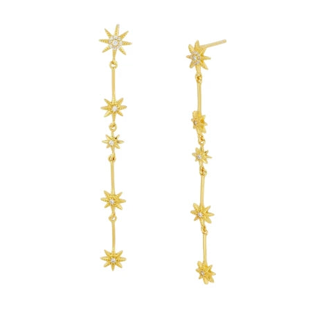 Pendientes Starfall Gold – Plata de Ley 925 Baño Oro 18k