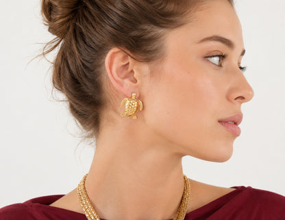 Pendientes Tortuga Marina | Acero Inoxidable 316L