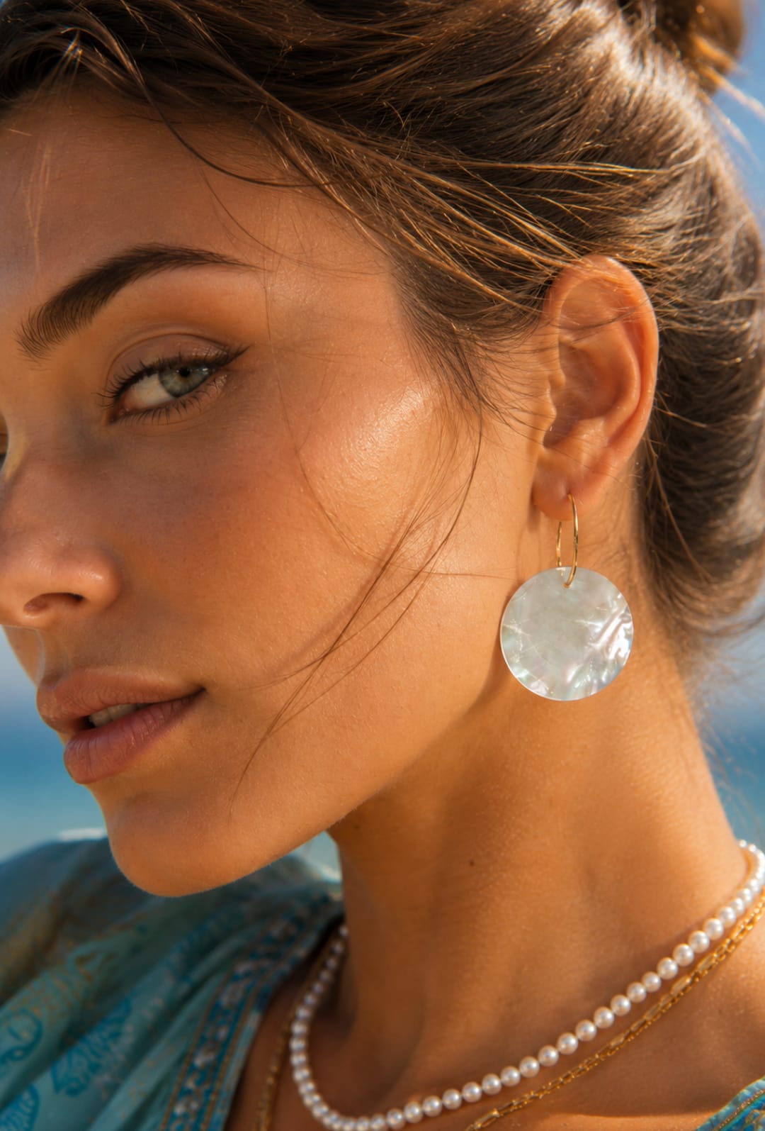 Pendientes Menorca Plata 925 Baño Oro 18K