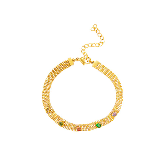 Pulsera Bismarck Brilli – Acero Inoxidable baño Oro 18k