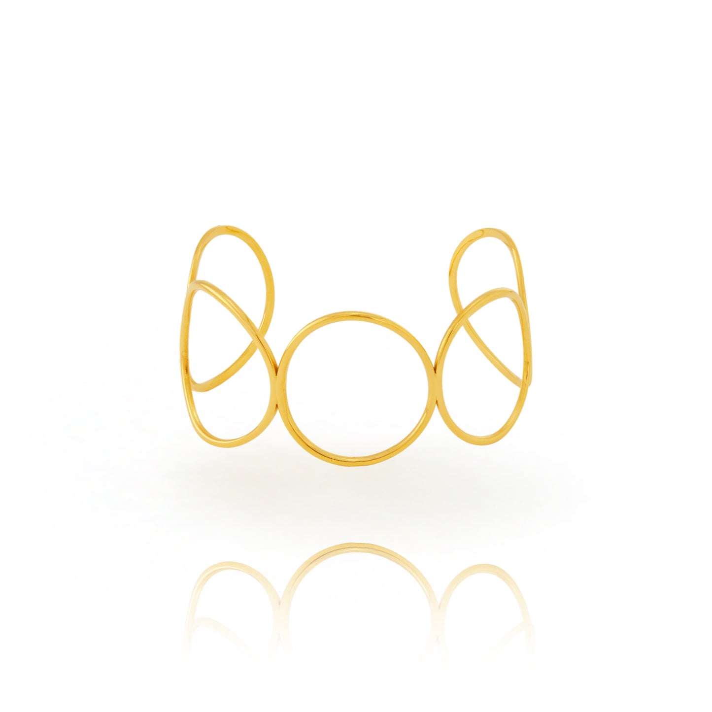 Pulsera Círculo Esclava · Acero Inoxidable Baño Oro 18K · Edición Limitada