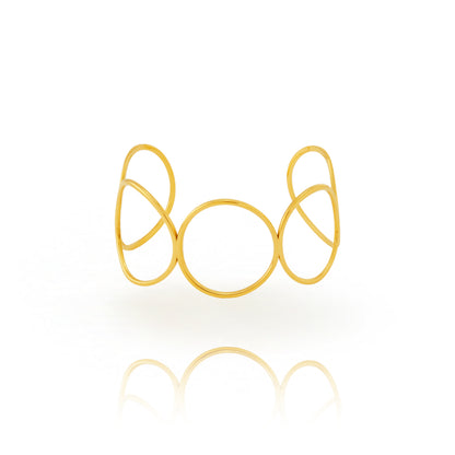 Pulsera Círculo Esclava · Acero Inoxidable Baño Oro 18K · Edición Limitada