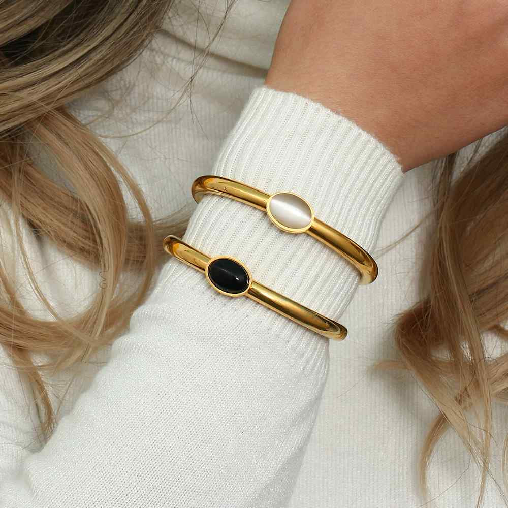Pulsera Mineral Stone – Acero Inoxidable baño Oro 18k