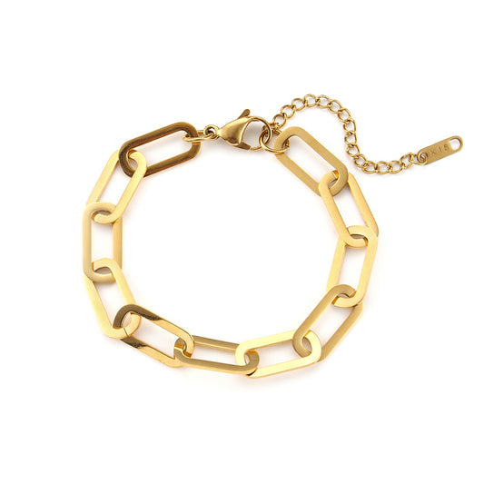 Pulsera Paperclip Gold – Acero Inoxidable baño Oro 18k