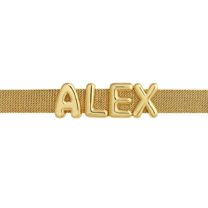 Pulsera Aura Dorada Personalizada- Acero Inoxidable