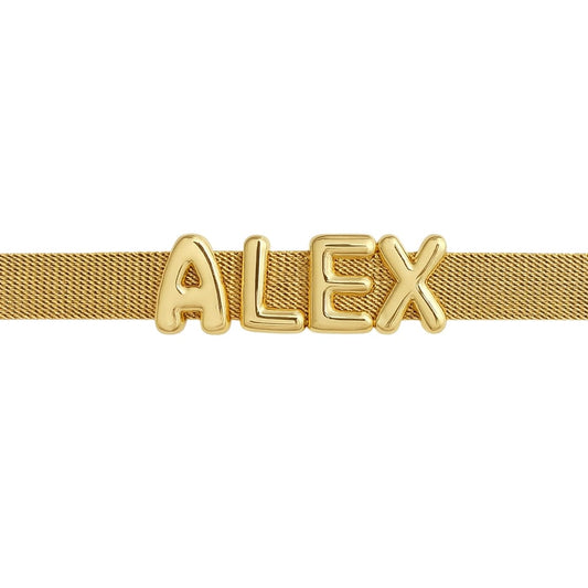 Pulsera Aura Dorada Personalizada- Acero Inoxidable