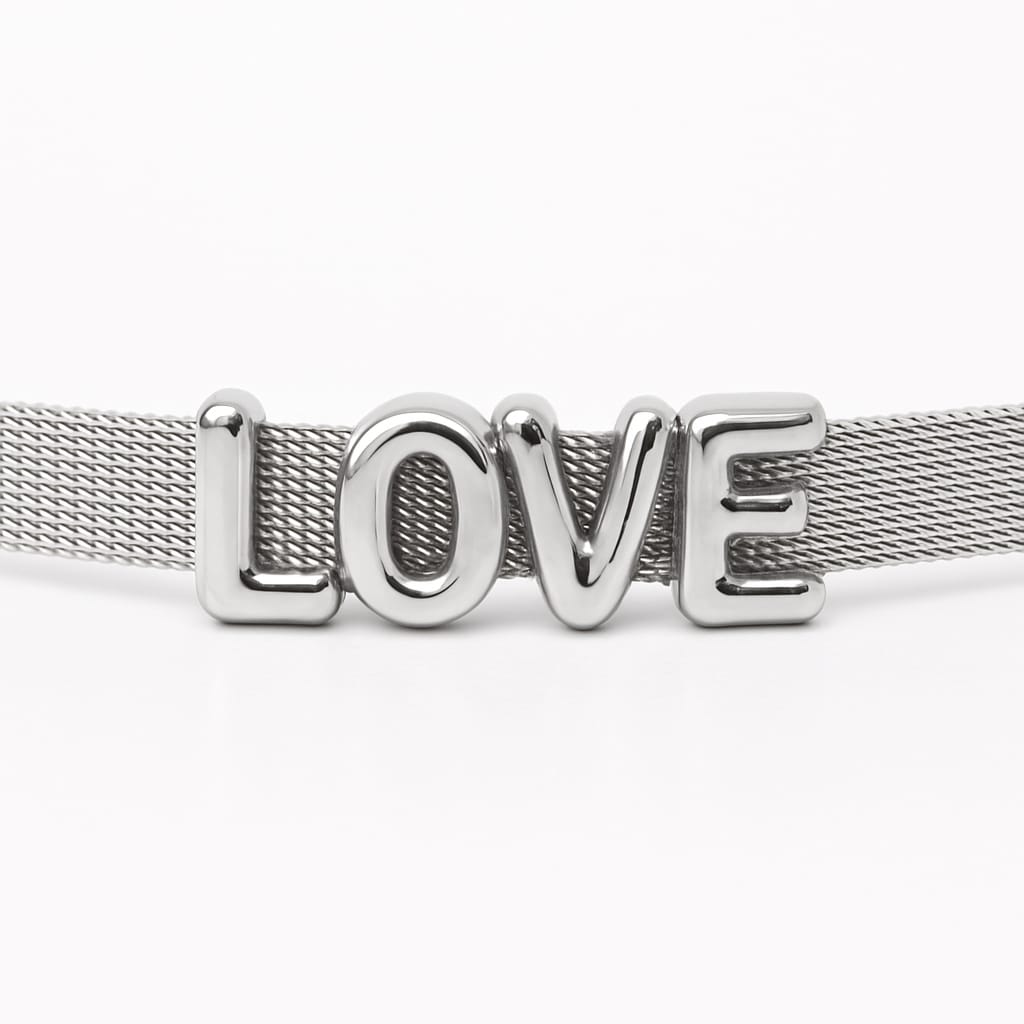 Pulsera Aura Plateada Personalizada- Acero Inoxidable