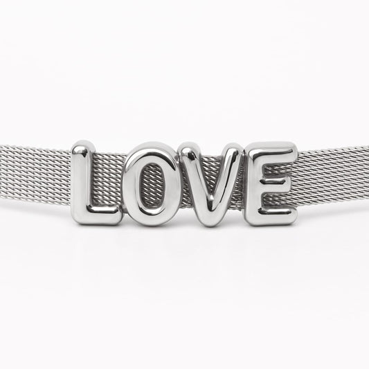 Pulsera Aura Plateada Personalizada- Acero Inoxidable