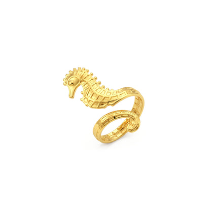 Anillo Caballito de Mar Abierto | Acero Inoxidable