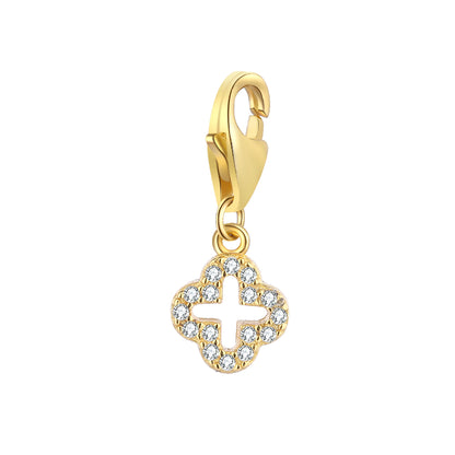 Charm Cuatro Destellos – Plata de Ley 925 bañada en oro 18k