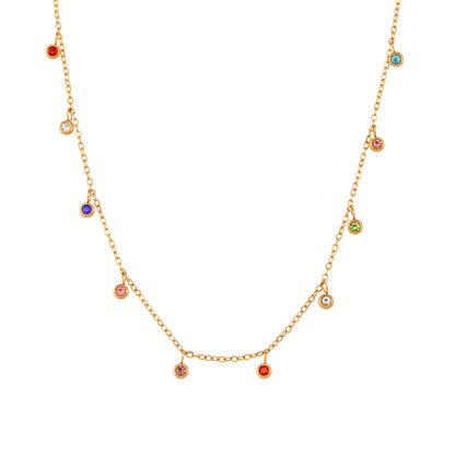 Gargantilla Luz Bonita – acero con circonitas multicolor