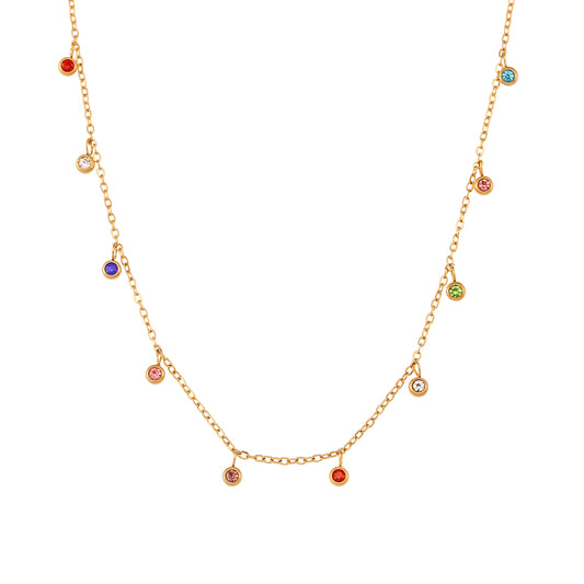 Gargantilla Luz Bonita – acero con circonitas multicolor