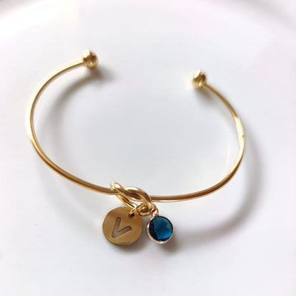 Pulsera Nudo Inicial – Acero Inoxidable baño Oro 18k